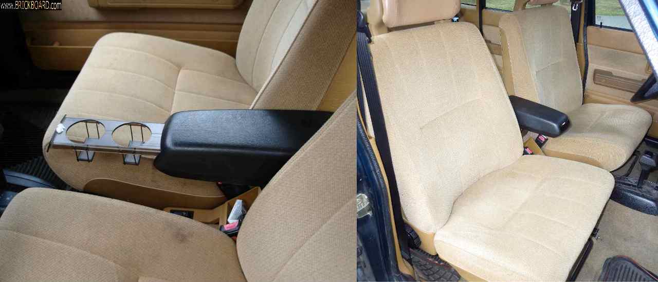 Volvo 200 -- 06- front seats and arm rest