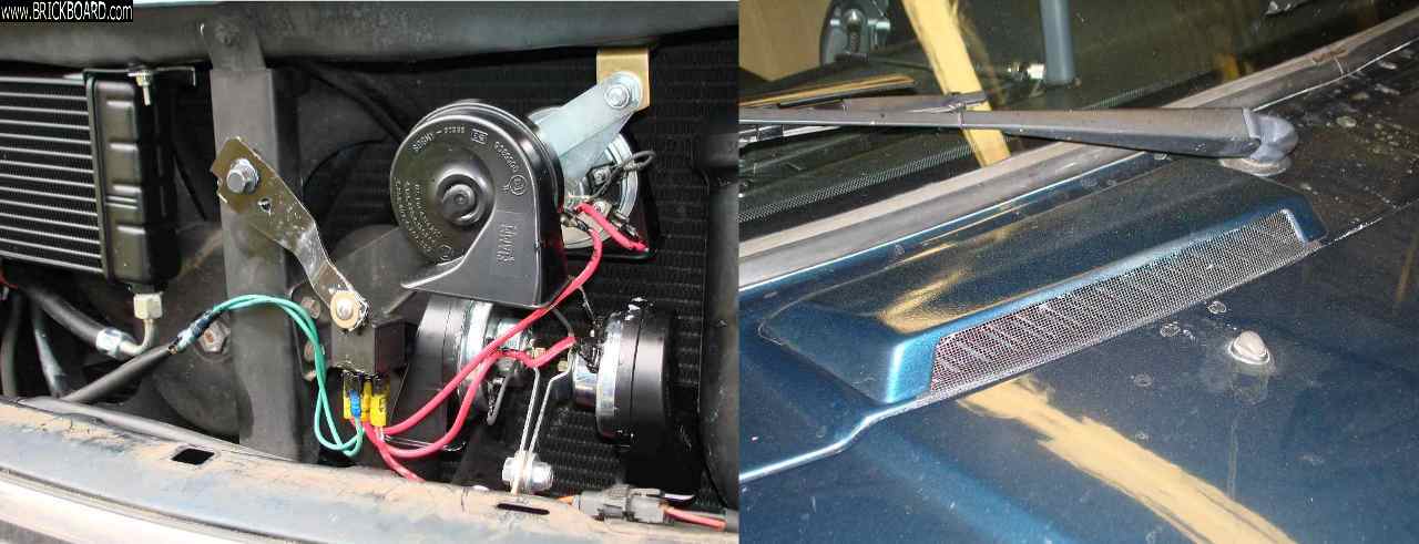 Volvo 200 -- 11- Horns, ATF cooler, and snow caps