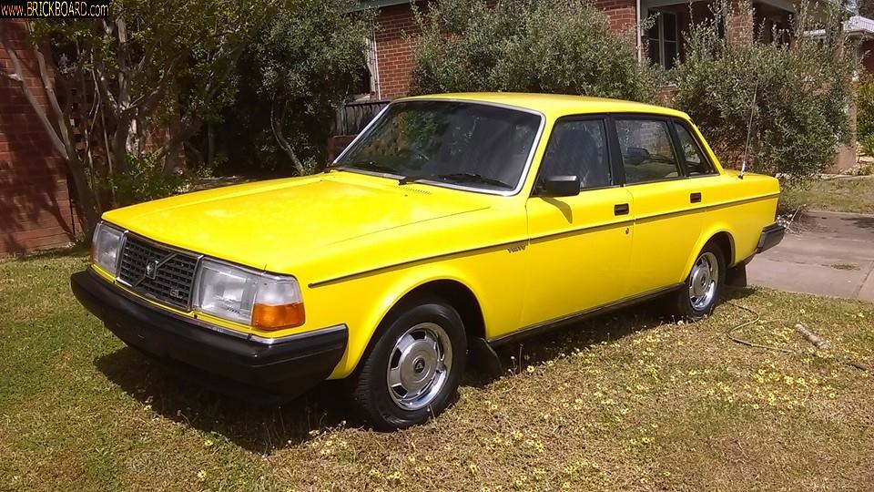 Volvo -- Bright Sunny Yellow Volvo 240 in Australia