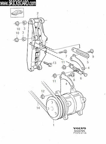 Volvo 900 -- AC compressor bracket