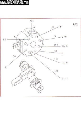 Volvo 900 -- start switch & socket