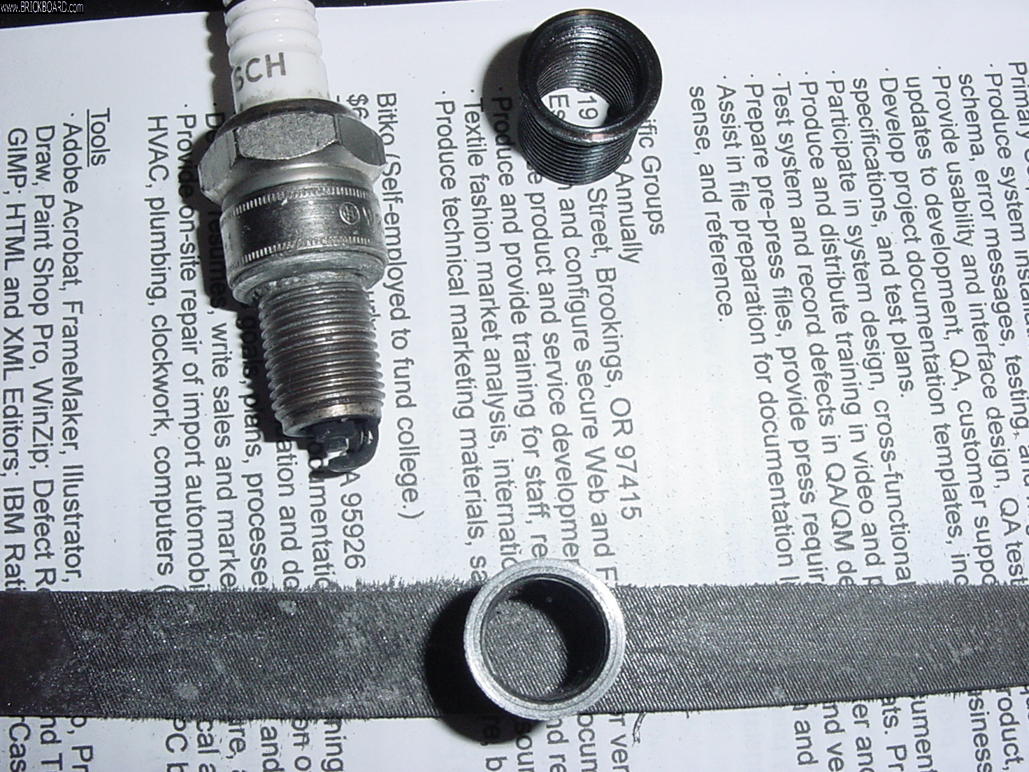 Volvo -- Volvo 240 Spark Plug Thread Sleeve. Makin' Shorter?