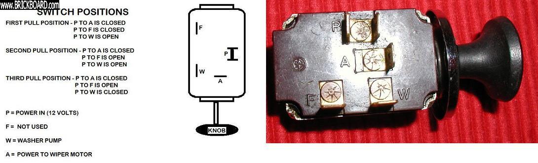 Volvo 444-544 -- 544 wiper motor 4 wire switch wiring
